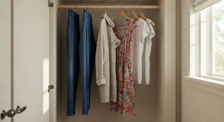 roupas no armário